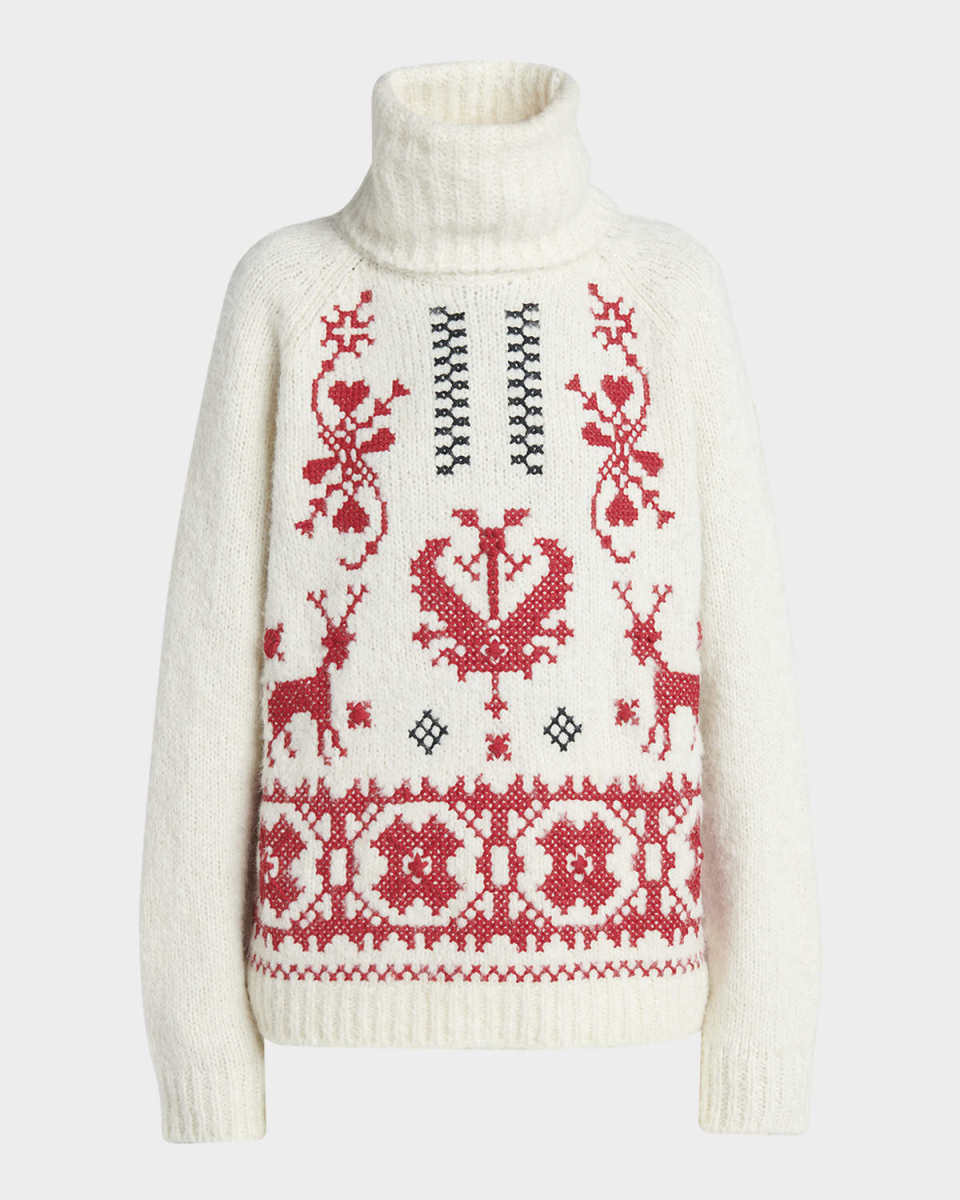 Alpaca Wool-Blend Turtleneck Sweater
